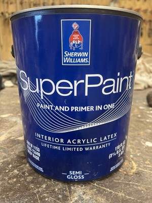 1 Gallon Sherwin Williams Super Paint Interior Semi-Gloss/ 7018 Dovetail Gray