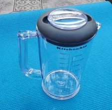 KitchenAid 4-Cup Clear Plastic Immersion Blender Pitcher with Lid OPEN BOX
