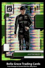 2023 Panini Donruss Racing Justin Haley #48 Kaulig Optic Lime Green Pulsar