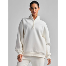 Comfrt Basic Quarter Zip Mock Neck Soft Relaxed Everyday Quarter Zip Sweatsh