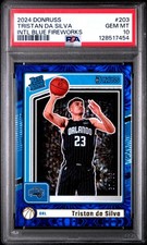 2024 PANINI DONRUSS INTERNATIONAL BLUE FIREWORKS TRISTAN DA SILVA 67/85 PSA 10