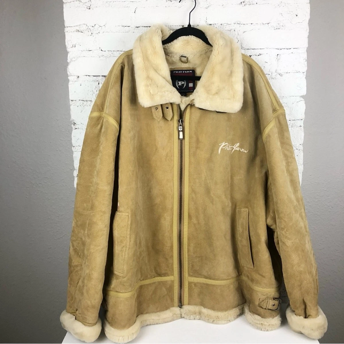 Phat Farm Leather Outer Shell Big & Tall Coats, Jackets & Vests