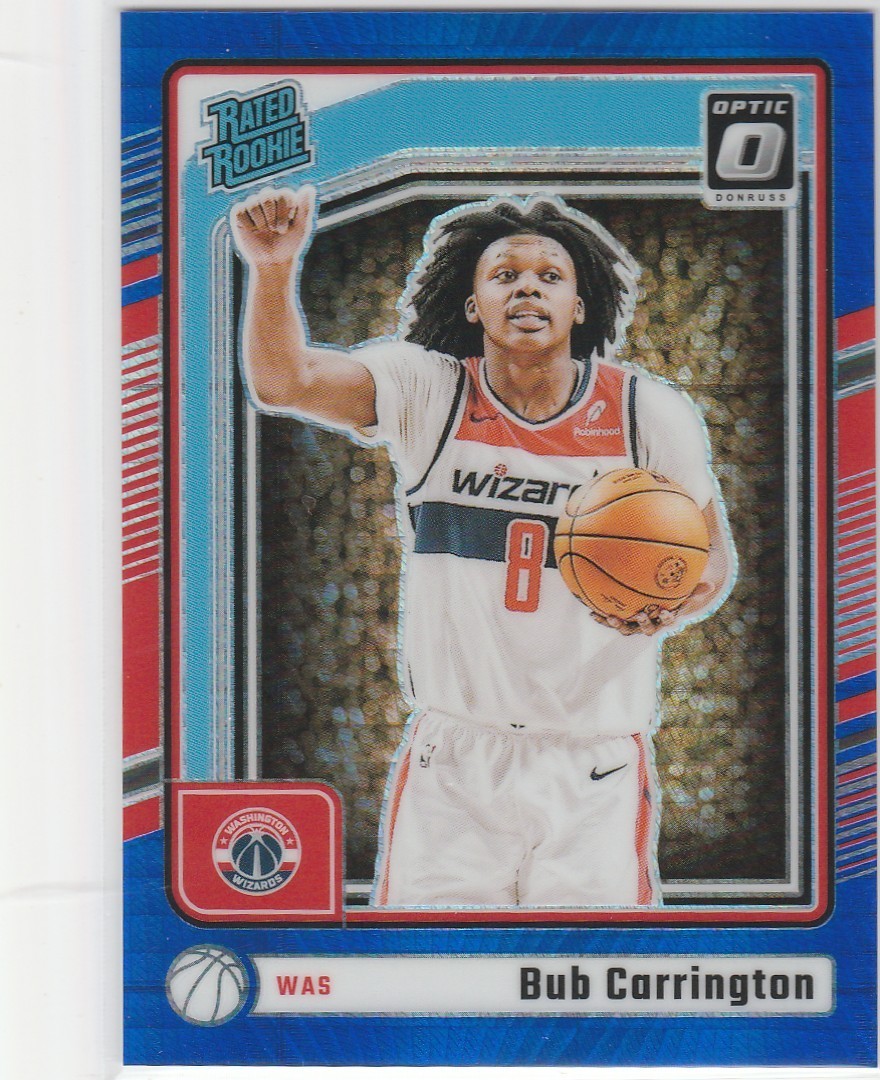 BUB CARRINGTON 2024-25 Donruss Optic Hyper Blue Prizm Rated RC (154/175) #273