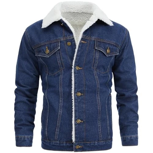 Men's Denim Jacket Vintage-Inspired Jean Jacket with Multiple