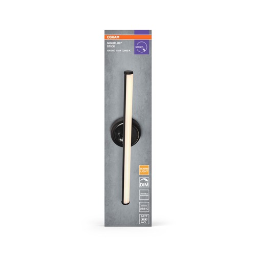 OSRAM Nightlux Stick Luce Notturna LED Nero Touch DIM 1.8 W - Foto 7 di 7