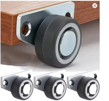 8/1PCS Mini Side Mount Caster Wheels Silent Rubber Furniture Casters Directional