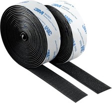 3M Hook and Loop Tape with Adhesive, Heavy Duty Self Sticky Interlocking Tape, S