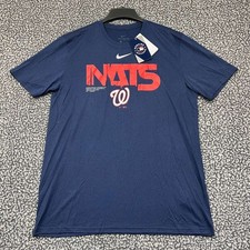 Nike Dri-Fit Shirt Men Large Washington Nationals Short Sleeve Crew Neck New L