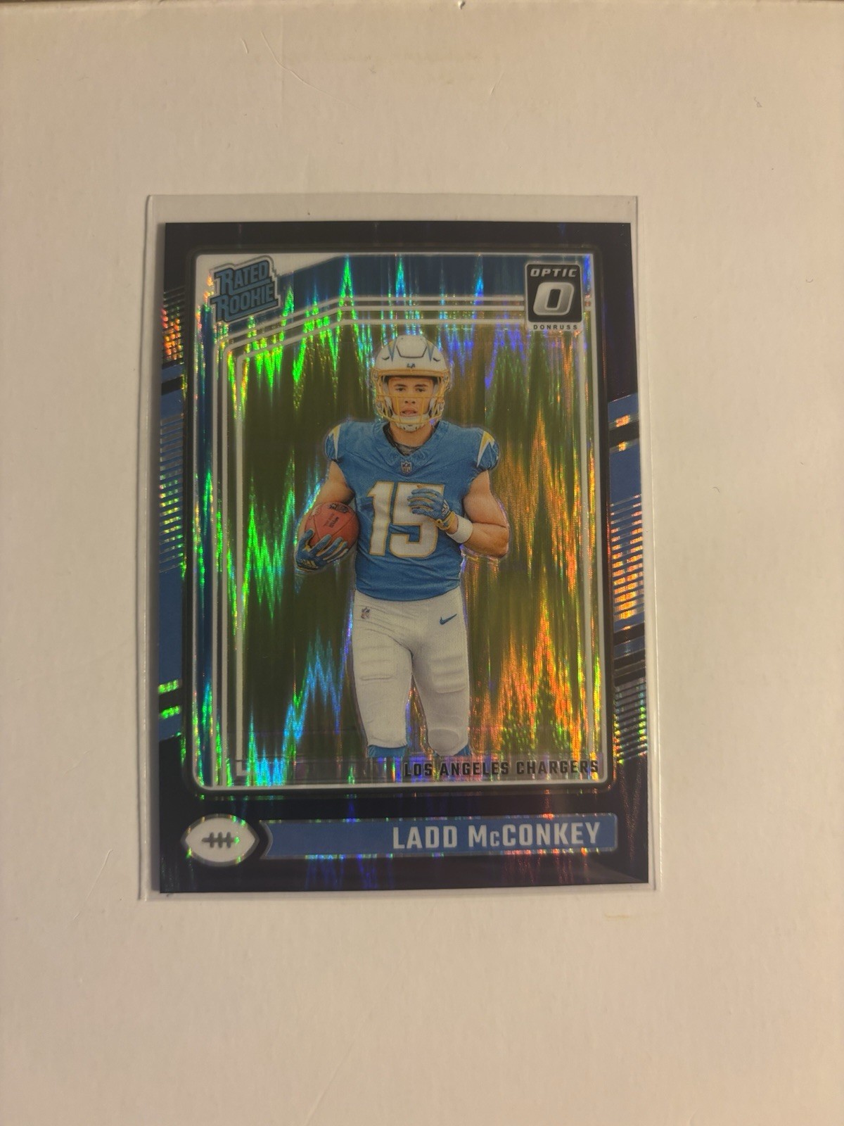 Panini Donruss Optic 2024 Rated Rookie Purple Shock #266 Ladd McConkey Chargers