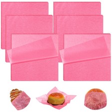 Deli Paper Sheets 7x7 Inch Sandwich Dry Wax Paper Oil Proof Pink 240 PCS