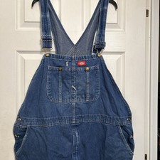 Mens Dickies Denim Jeans Carpenters Overalls Size no size tag