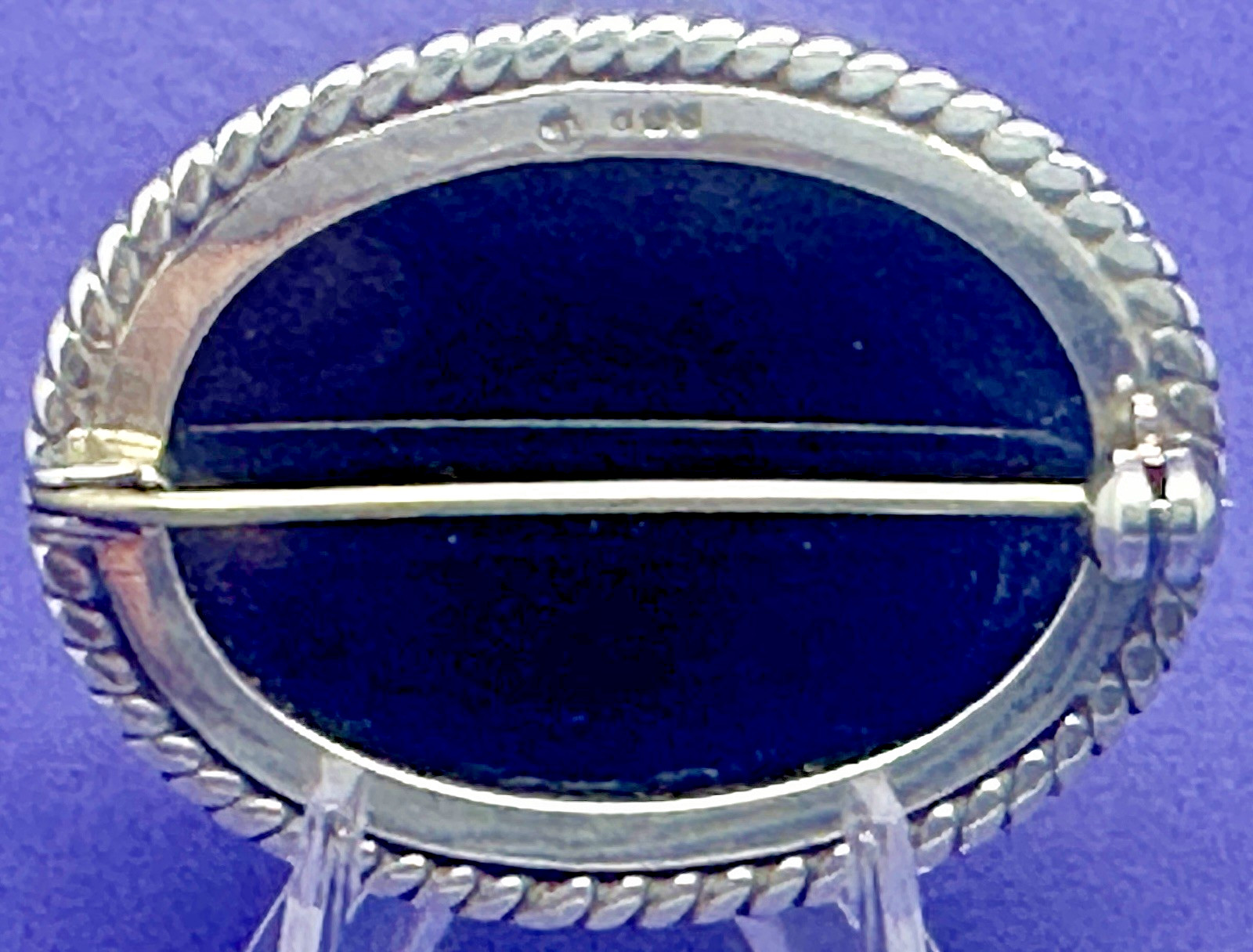 VINTAGE SOLID SILVER ABALONE & ONYX BUTTERFLY BRO… - image 5