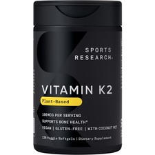 Vitamin K2 MK-7 100mcg Coconut Oil 4 Month Supply Vegan Certified Citrus Aroma