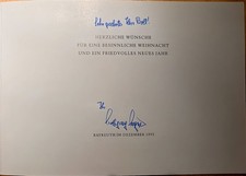 Original Autograph Wolfgang Wagner, Festspielleiter Bayreuth 1992, handsigniert