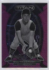 2023 Panini Chronicles Titan Purple Mojo Prizm 44/50 Bill Mazeroski #3 HOF 13kb