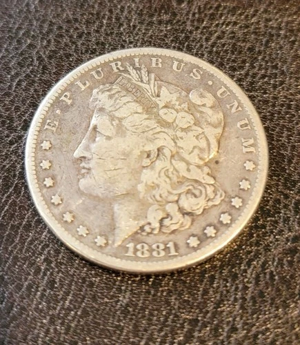 1881  Morgan One Dollar Silver Coin  Fine/VF Details Genuine Bullion Grade