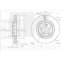 2X Bremsscheibe Vorderachse BelüFtet Ø320Mm FüR Honda CR-V Rw_ Rt_ RT RW