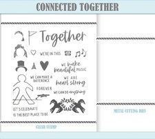 CONNECTED TOGETHER Stamps and Metal Cutting Dies DIY Scrapbooking Album card