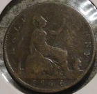 Photo of a 1861 Victoria Half Penny from an eBay listing that sold on Jun 23, 2026