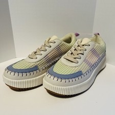 Nicole Miller New York Brita Women's Sneakers 9.5 Beige Mist Platform Multicolor