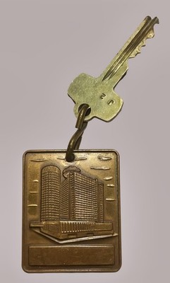 Vintage 1970s-1980s Atlanta, Georgia Hyatt Regency Brass Key Fob #1008