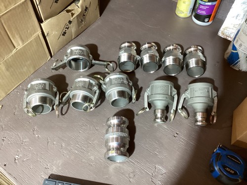 Lot of 11 Dixon 2” Cam and Groove Hose Fittings Mixed Lot