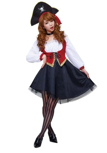 Halloween Halloween Series Pirate Ruby Length 80cm Costume Women's 155cm-165cm