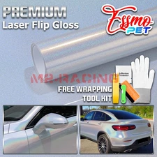 ESSMO PET Laser Flip Gloss White Auto Car Vehicle Vinyl Wrap Decal Sticker Sheet