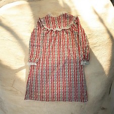 Lanz of Salzburg Nightgown Red Floral Hearts Eyelet Trim Girls Sz S 6-6X