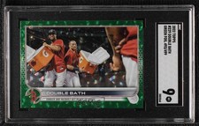 2022 Series 1 Checklist Green Foil Xander Bogaerts Christian Vazquez SGC 9 0q21