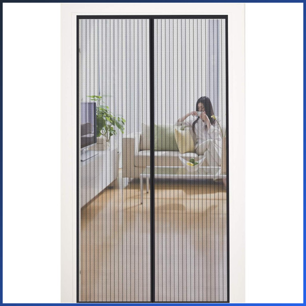 Fliegengitter TüR Magnet 120X240Cm Insektenschutz Ohne Bohren FüR BalkontüR-image
