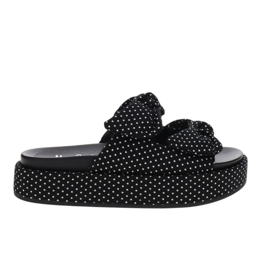 Corkys Lil Bit Knotty Platform Womens Black White Casual Sandals 10-0176-BLWD 11690₽