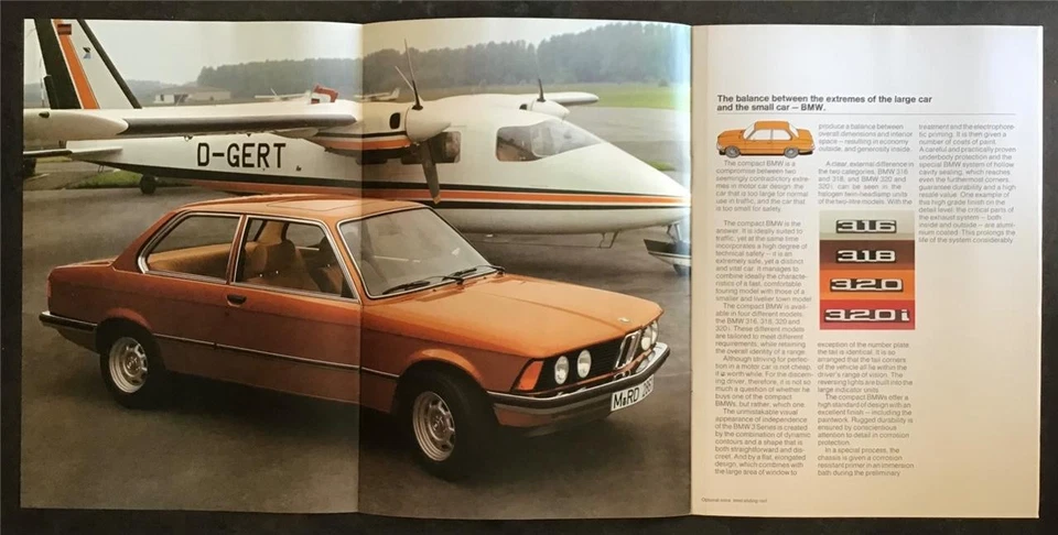BMW 316 318 320 320i Car Sales Brochure FEB 1976 #611020520 2/76VM - Image 3 of 4