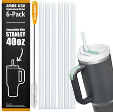 Jmoe USA 12" Replacement Straws for Stanley 40oz & 30oz Tumblers | Fits Reduce 5