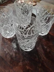 4 Vintage Waterford Crystal Water  Juice Glasses Ireland Please See Pictures