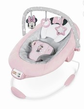 Bright Starts Disney Baby Minnie Mouse Rosy Skies Pink Baby Bouncer Infant Seat