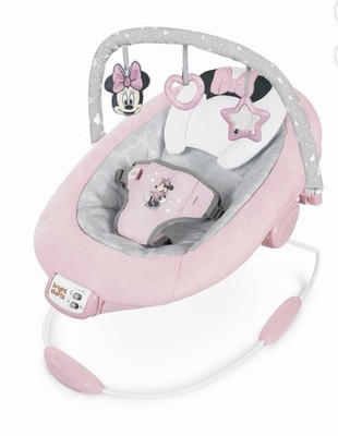 Bright Starts Disney Baby Minnie Mouse Rosy Skies Pink Baby Bouncer Infant Seat