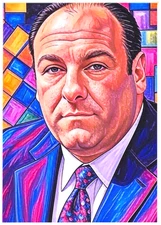 TONY SOPRANO - The Sopranos * Custom ACEO * Novelty * TV CHARACTERS * Art Card