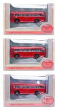EFE '1:76' LOT OF 3 RED AEC RF MK1 LONDON TRANSPORT SINGLE DECKER BUSES