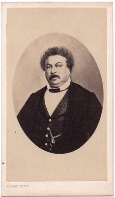 Alexandre DUMAS CDV by Pierre PETIT circa 1860 vintage albumen print