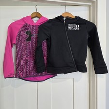 Under Armour Youth S Hoodie Sweatshirts Full-Zip Black Pullover Pink Unisex Lot