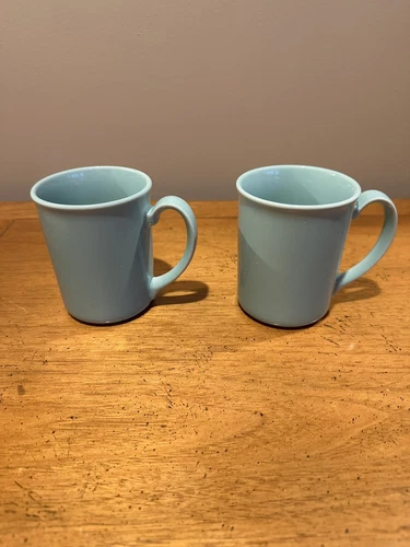 VINTAGE 1970s Corning Ware Coffee Mug Light Blue Corning NY Made in USA Lot of 2