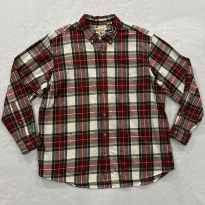 RedHead Plaid Button Up Long Sleeve Flannel Shirt Men s Size 2XL