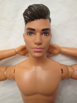 Barbie Ken Careers Soccer Hybrid Doll Made to Move Body Brunette Sculpted Hair