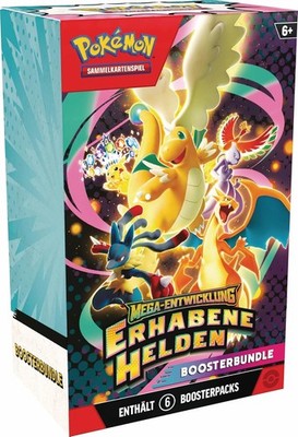 Pokemon Erhabene Helden Boosterbundle 6 Booster Packs DEUTSCH ME02.5 NEU Bundle