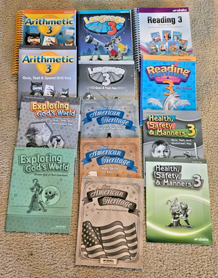 Abeka 3rd Grade Parent Teacher Answer Keys, Cursive, Current Editions, 13 Books