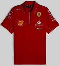 PUMA Scuderia Ferrari F1 Men's Team Polo Jersey Zipper Shirt - Medium - NEW