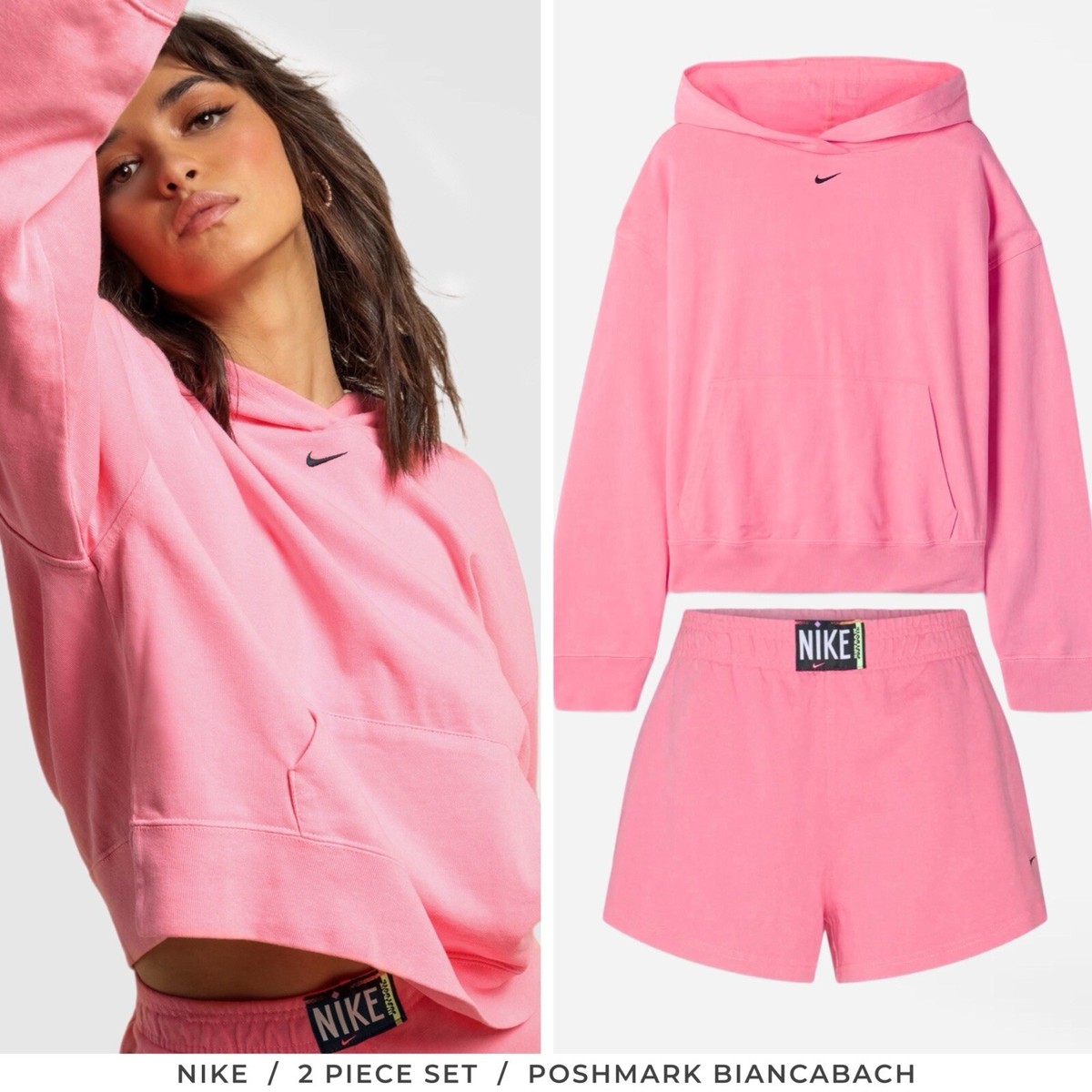 Nike Pink Shorts + Hoodie Matching Set | eBay