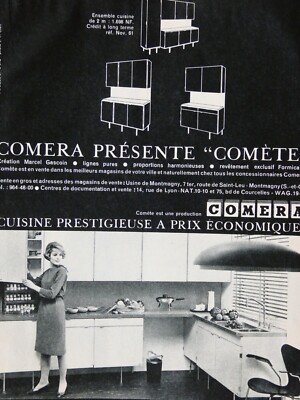 PRESSEWERBUNG 1962 COMERA PRÄSENTIERT KOMETE PRESTIGETRÄCHTIGE KÜCHE