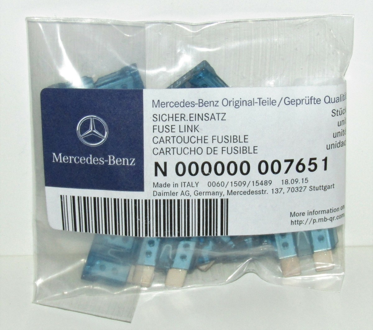 NEW GENUINE MERCEDES BENZ FUSE LINK PACK OF 25 OEM PART NO. N 